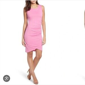 LAST CHANCE Leith Zenna Ruched Bodycon Pink Dress